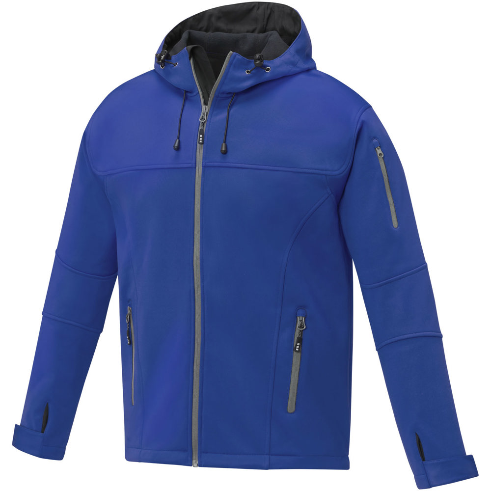 Match softshell heren jas - Blauw