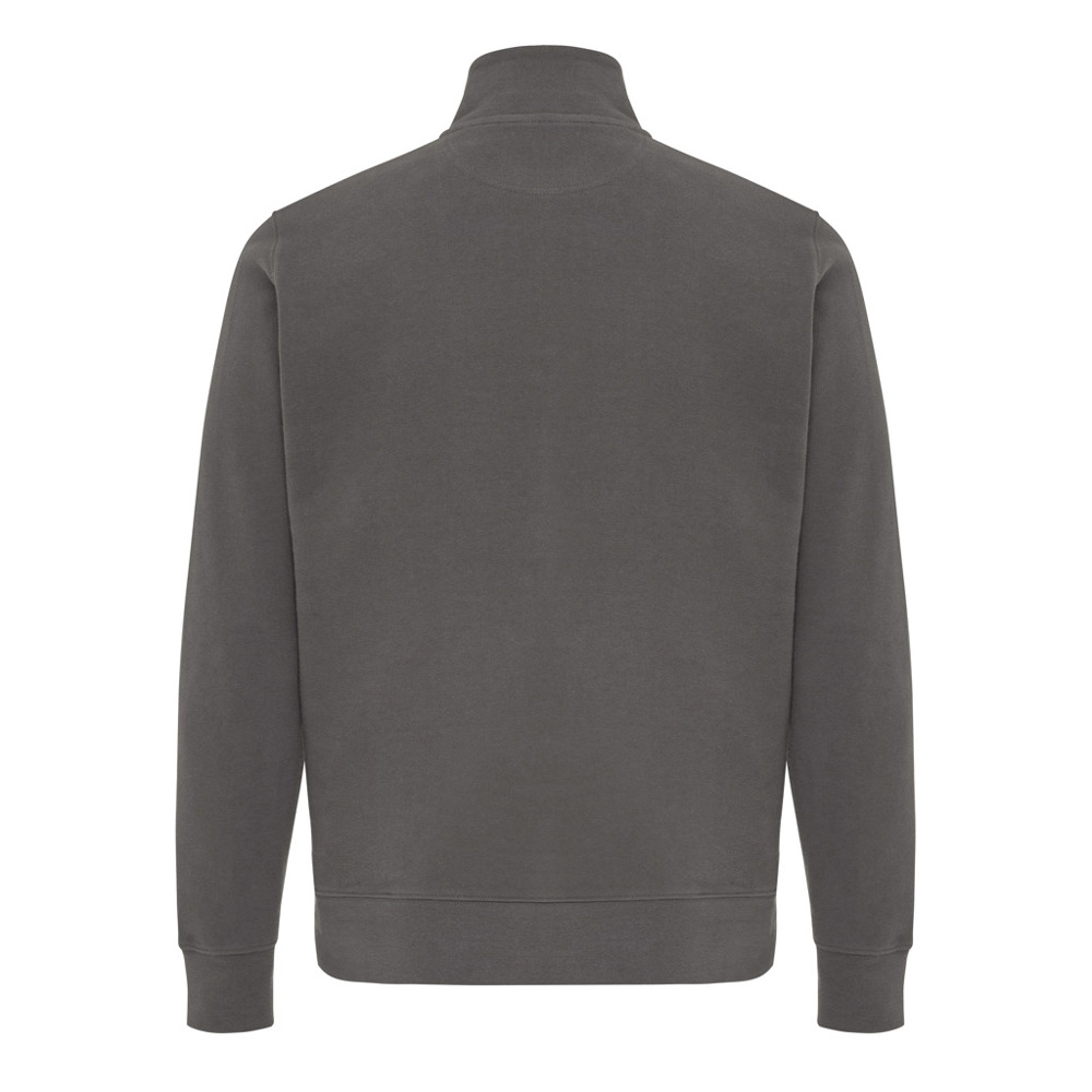 IQONIQ Elgon gerecycled katoen sweater met kwartritssluiting