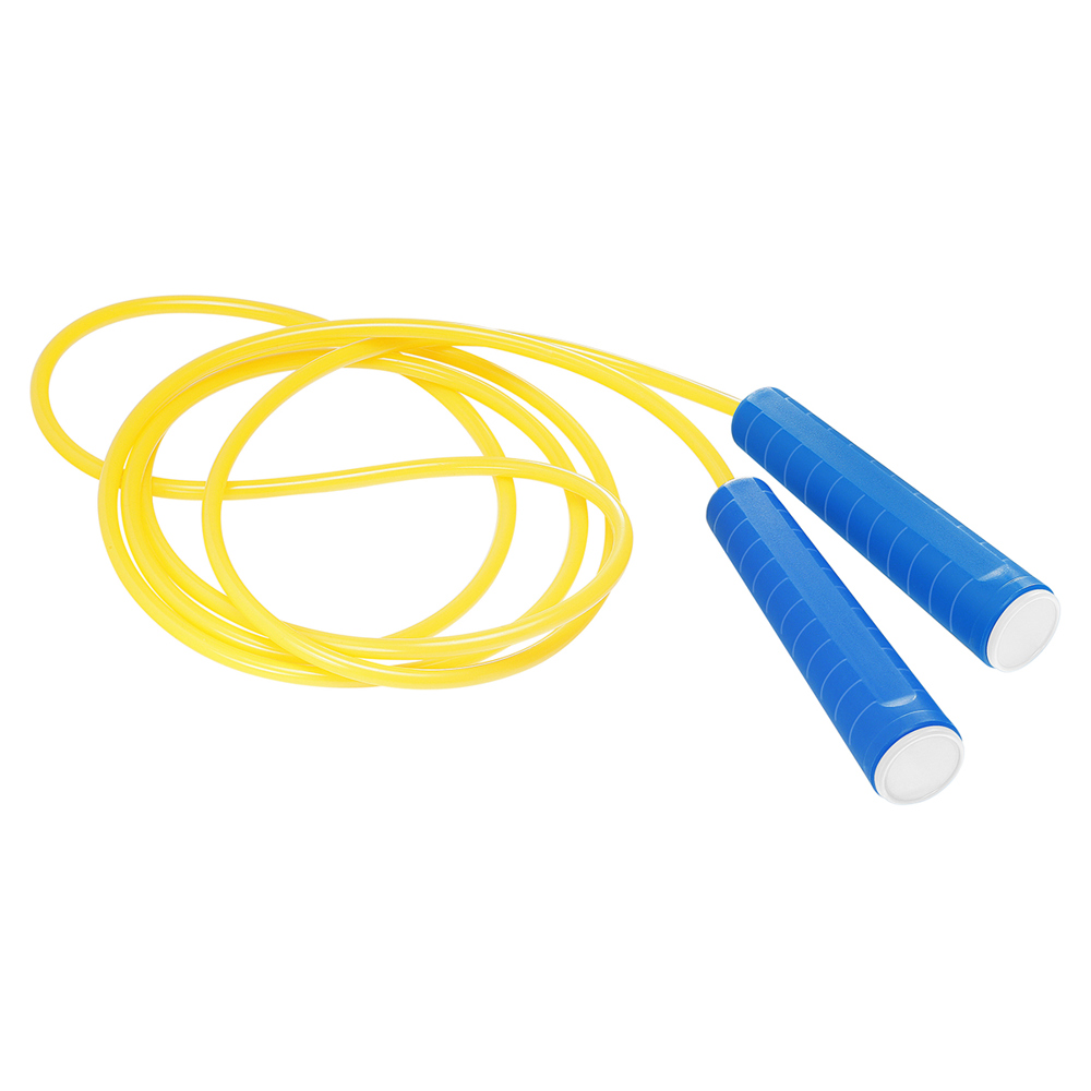 Springtouw - blauw/wit/neongeel