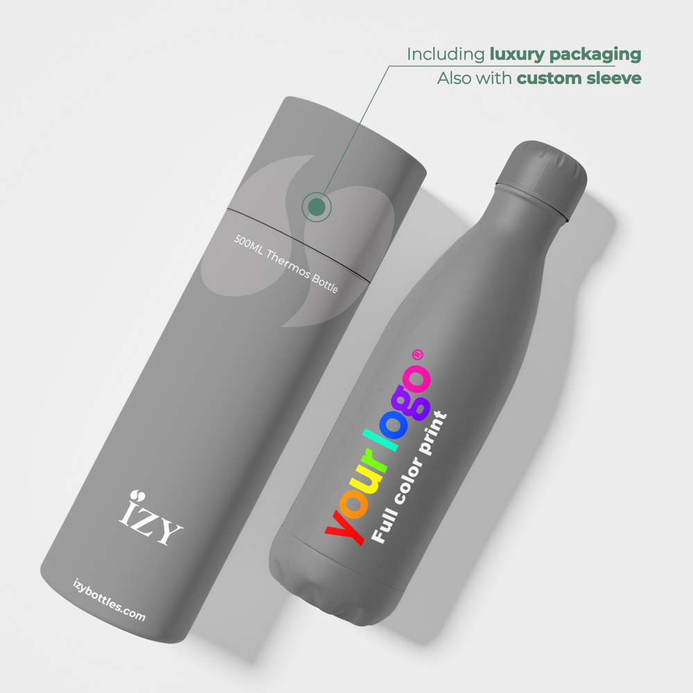 Thermosfles / Drinkfles - Grijs - 500 ml