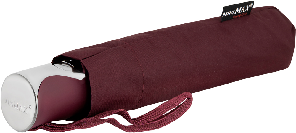 MINIMAX - Opvouwbaar - Automatisch openen en sluiten - Windproof -  100 cm - Bordeaux rood