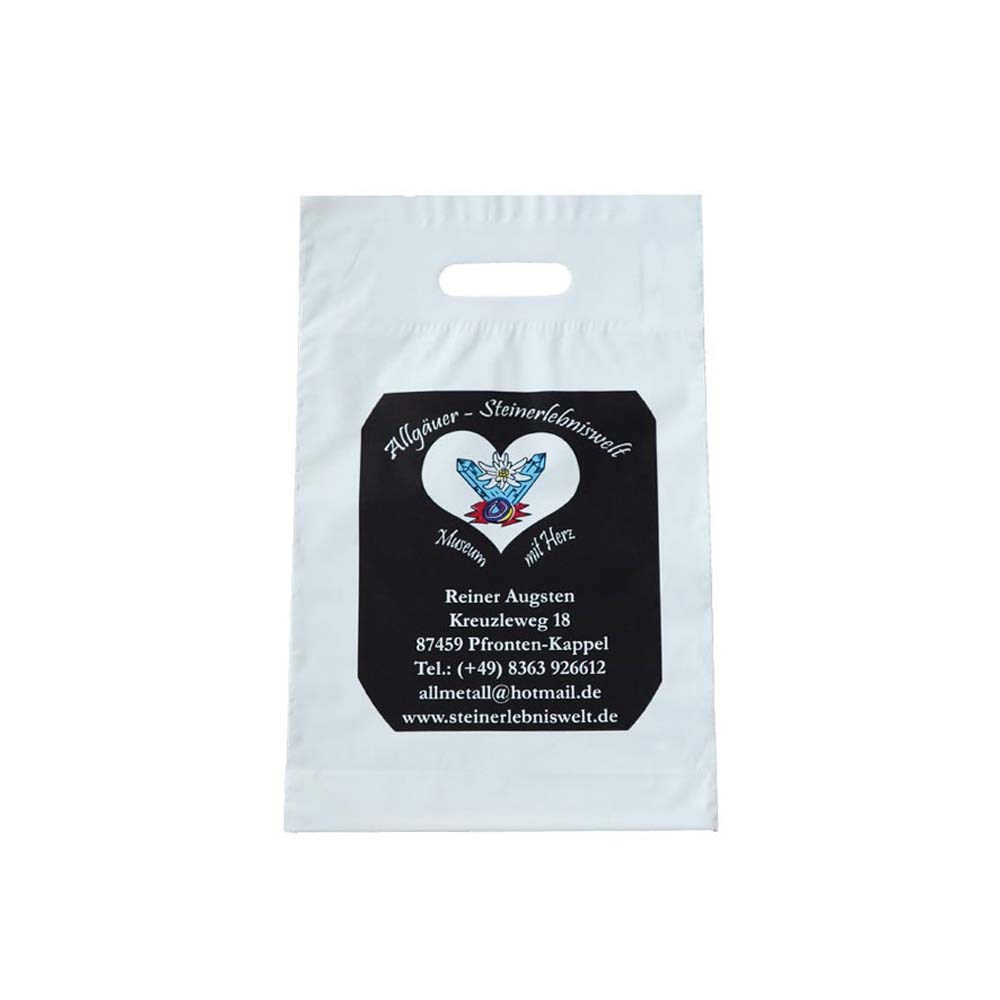 Plastic tas, 25 x 40 x 7,5 cm, 45 micron, ldpe, lushandvat, 2 zijden