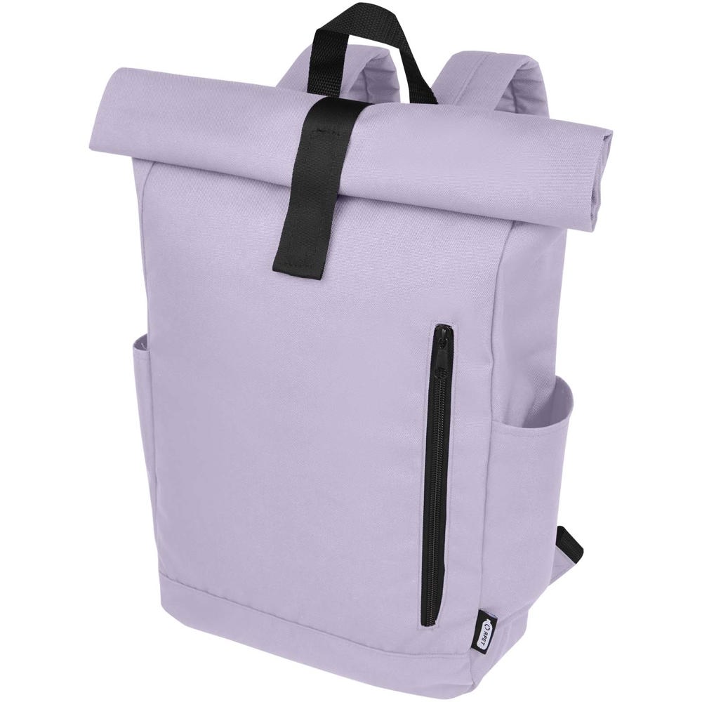 Byron 15,6" rugzak van GRS RPET met opgerolde bovenkant 18 L - Lila