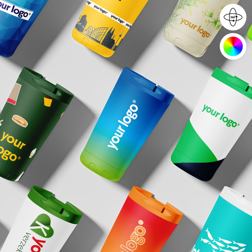 Thermosbeker / Koffiebeker - 360° Rondom Bedrukt (FC) - 350 ml