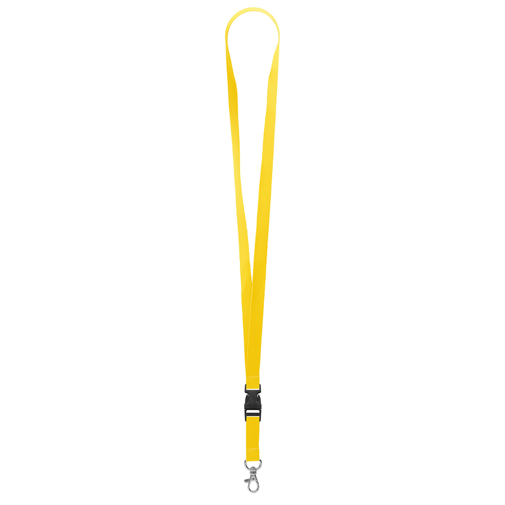 Keycord "standaard", breedte 15 mm - pastelgeel