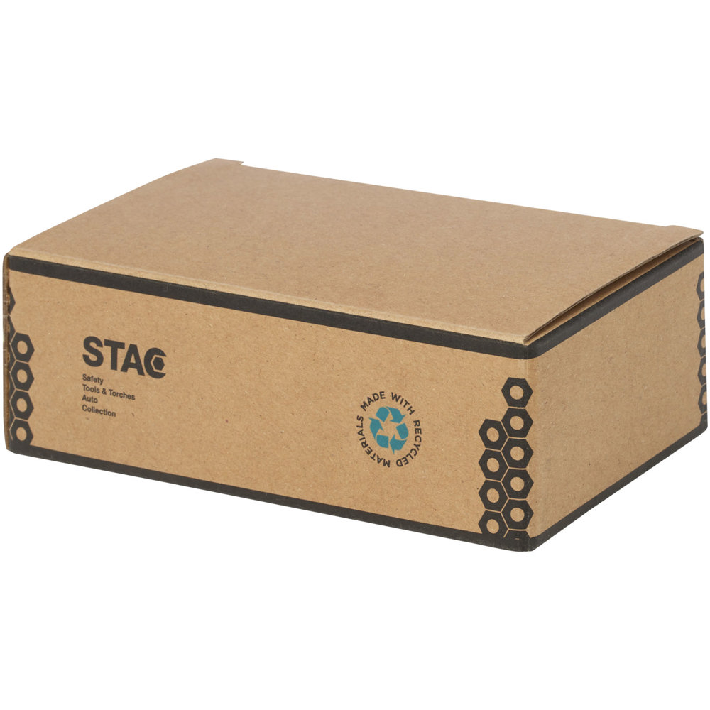 Octo 8-in-1 schroevendraaierset van RCS gerecycled plastic met zaklamp