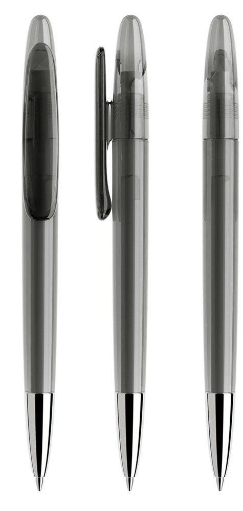 Prodir DS5 TTC Transparent with Chrome Metal Nose-Cone - Fume transparant