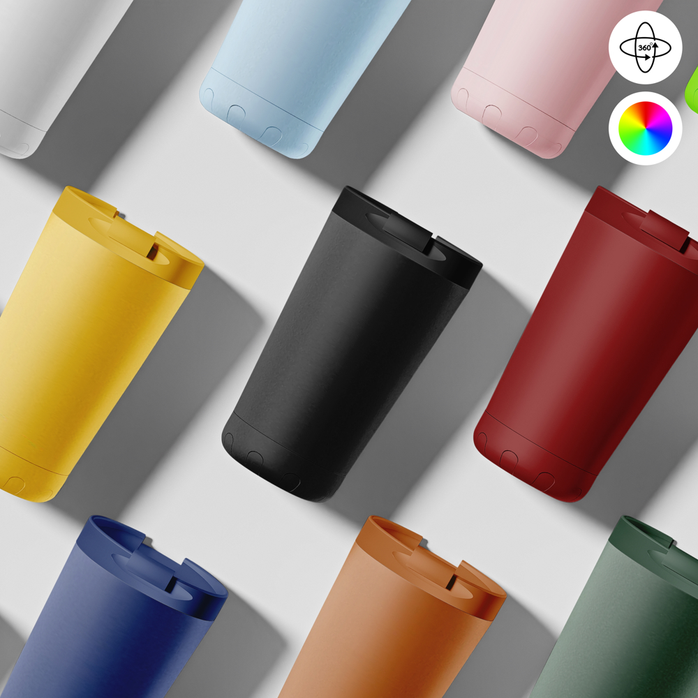 Thermosbeker / Koffiebeker - 350 ml - Zwart