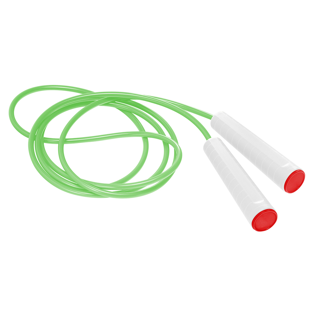 Springtouw - wit/rood/neongroen