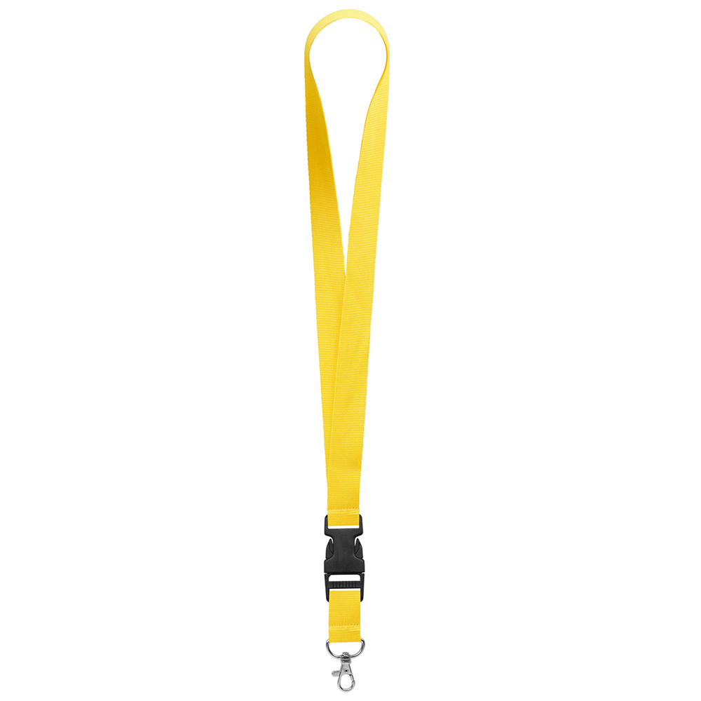 Keycord "standaard", breedte 25 mm - pastelgeel