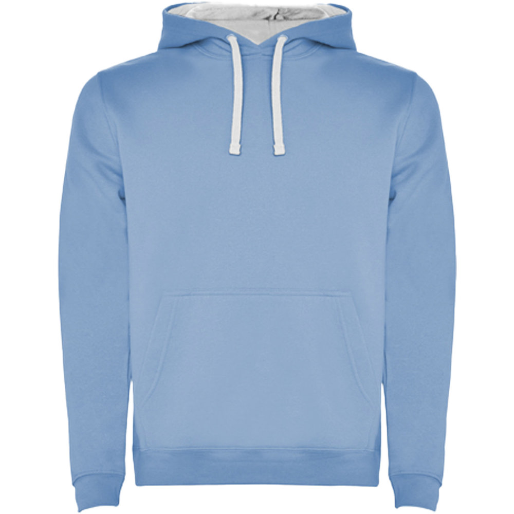 Urban 280 g/m² hoodie voor heren - Hemelsblauw, Wit