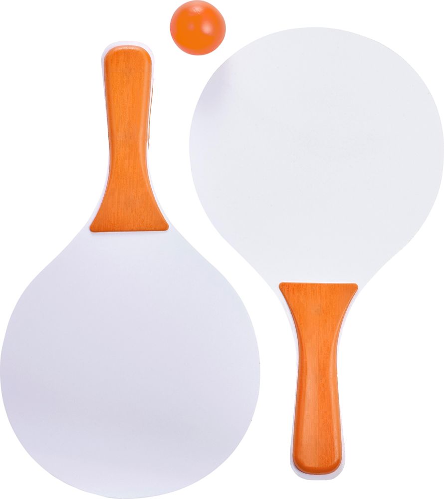 Houten strand tennisset Eliza - Oranje