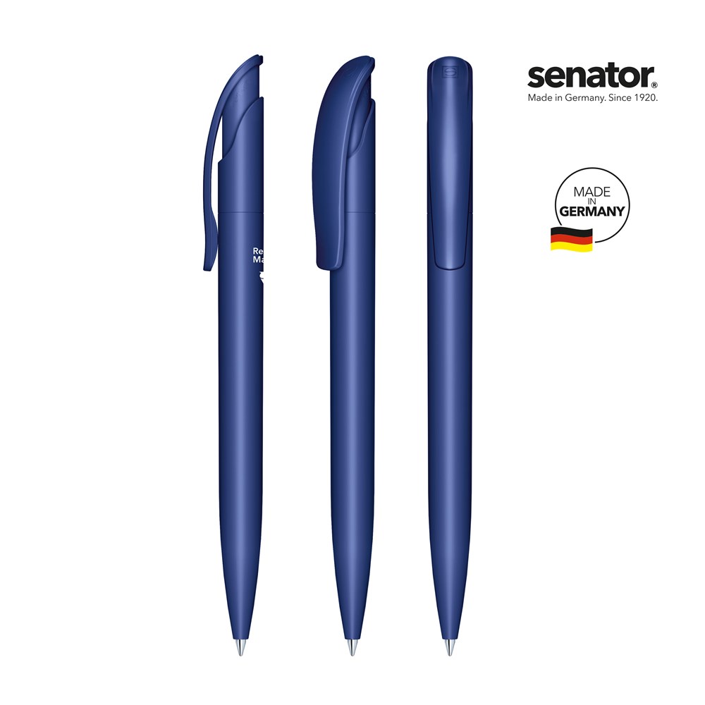 senator® Challenger  Matt Recycled retractable pen - blauw 2757
