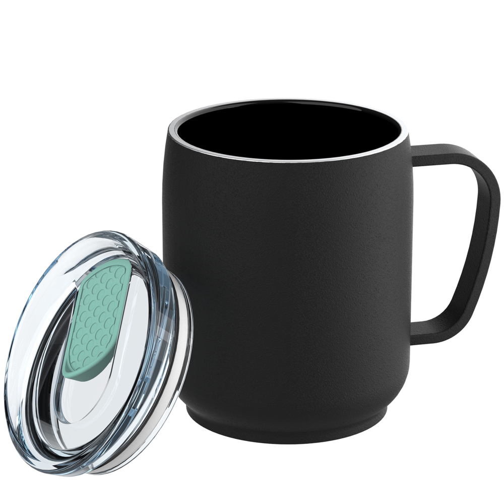 Thermobeker RETUMBLER-myNIZZA CERAMIC - zwart, mint, transparant