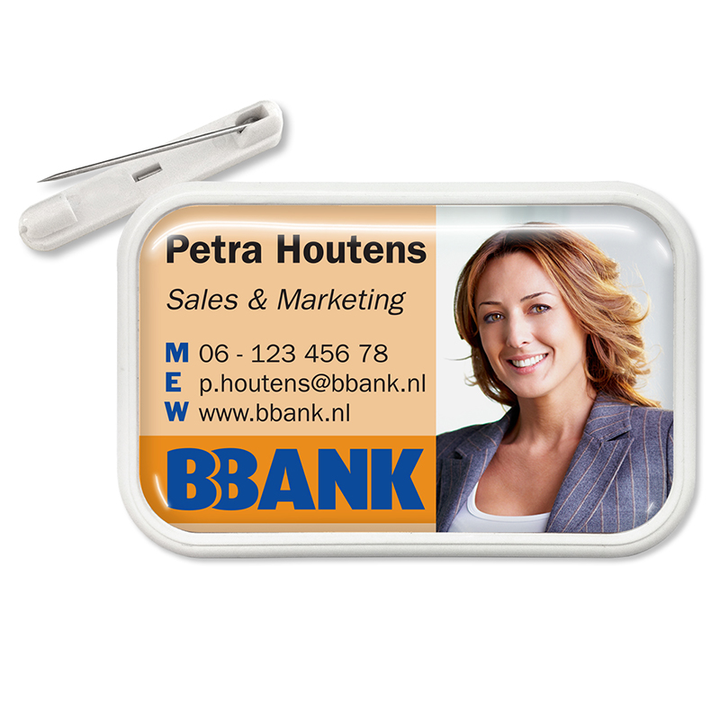 Naambadge Rechthoek 70 x 43