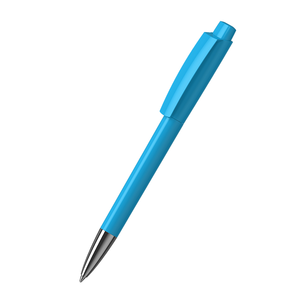 Klio-Eterna - Zeno high gloss Mn - Drukknop-balpen - cyaan
