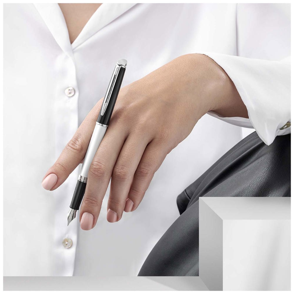 Waterman Hemisphere vulpen met kleurblokken en palladium afwerking (blauwe inkt)