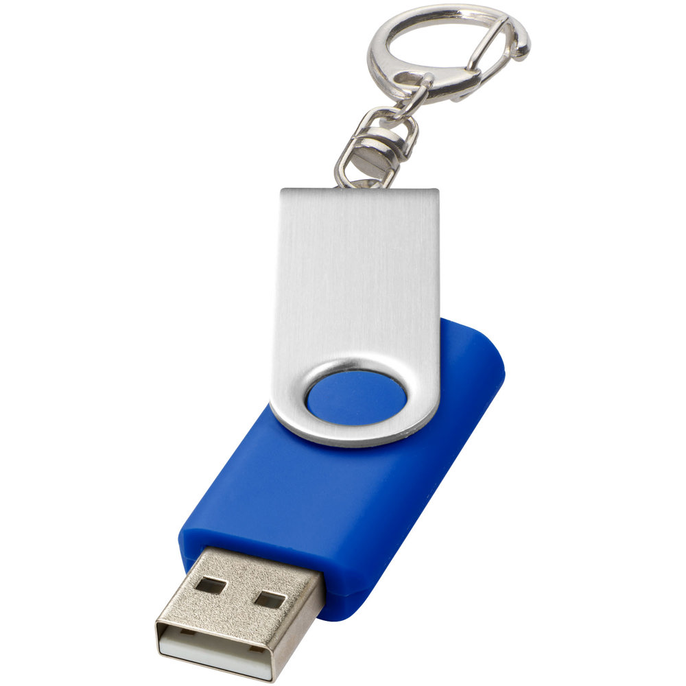 Rotate USB met sleutelhanger - Koningsblauw