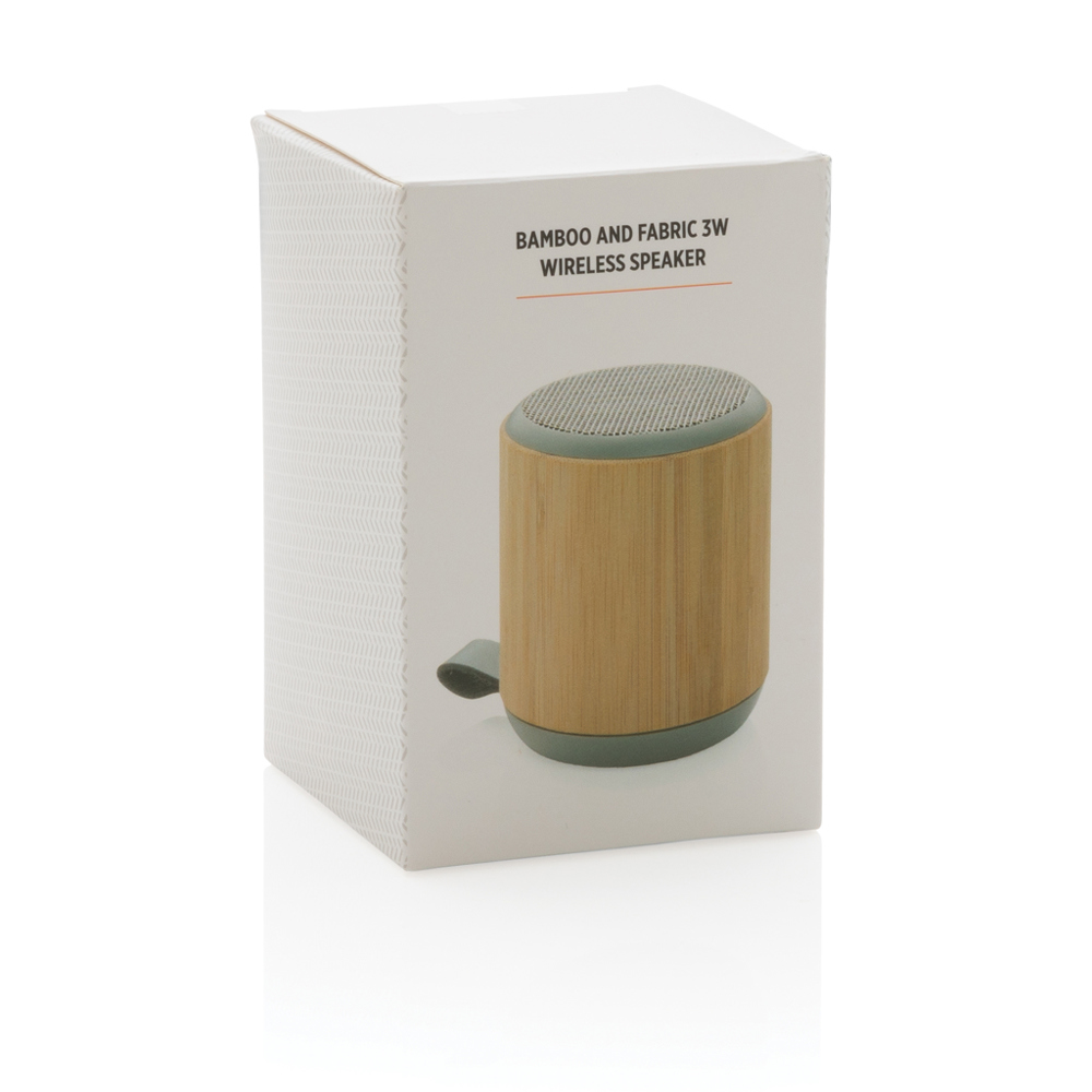 Bamboe en fabric 3W draadloze speaker