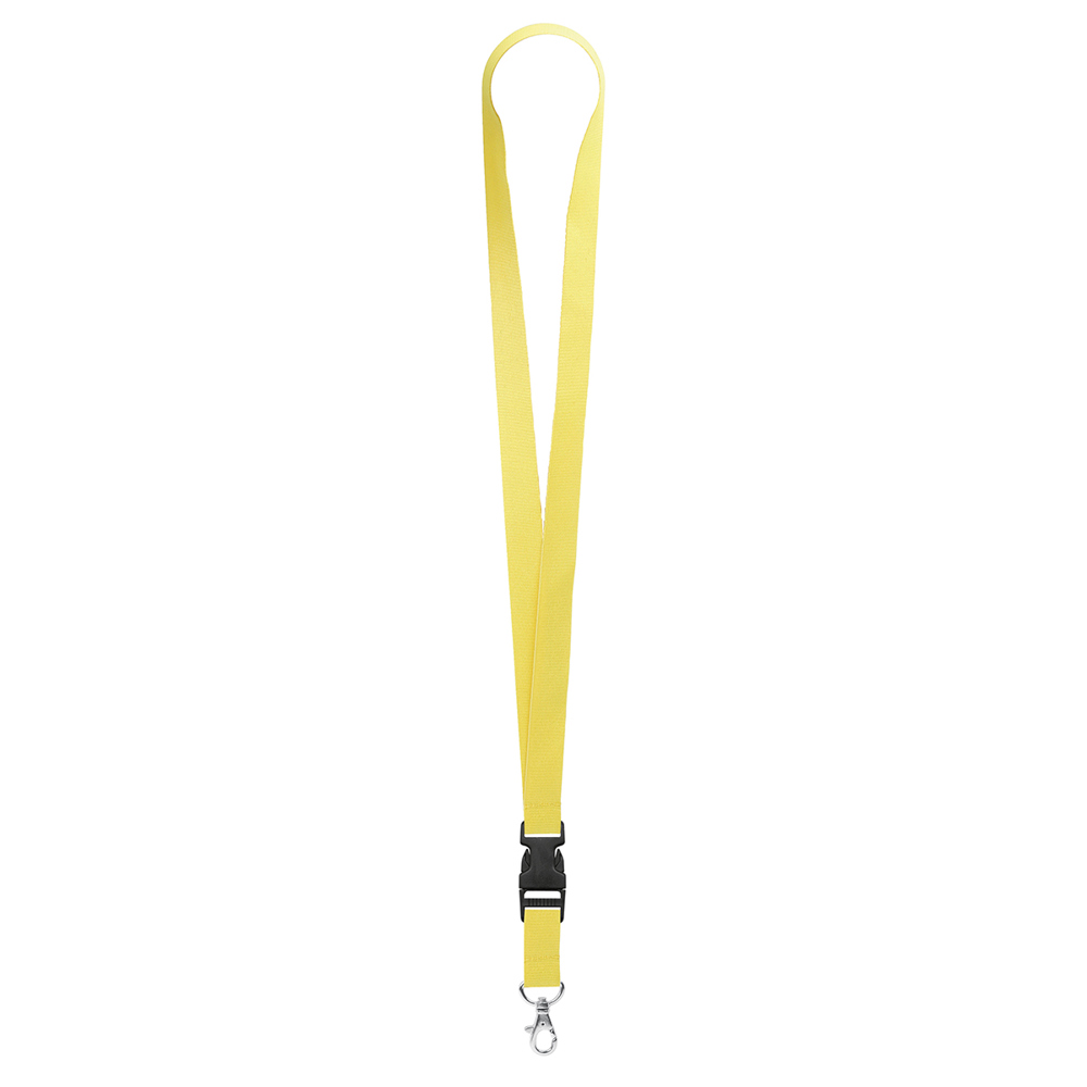 Keycord "standaard", breedte 20 mm - pastelgeel